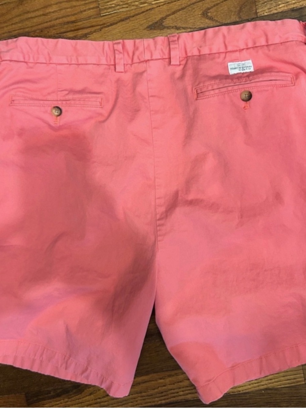 Vineyard Vines Men's Coral Pink Flat Front Shorts - Picture 4 of 4